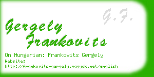 gergely frankovits business card